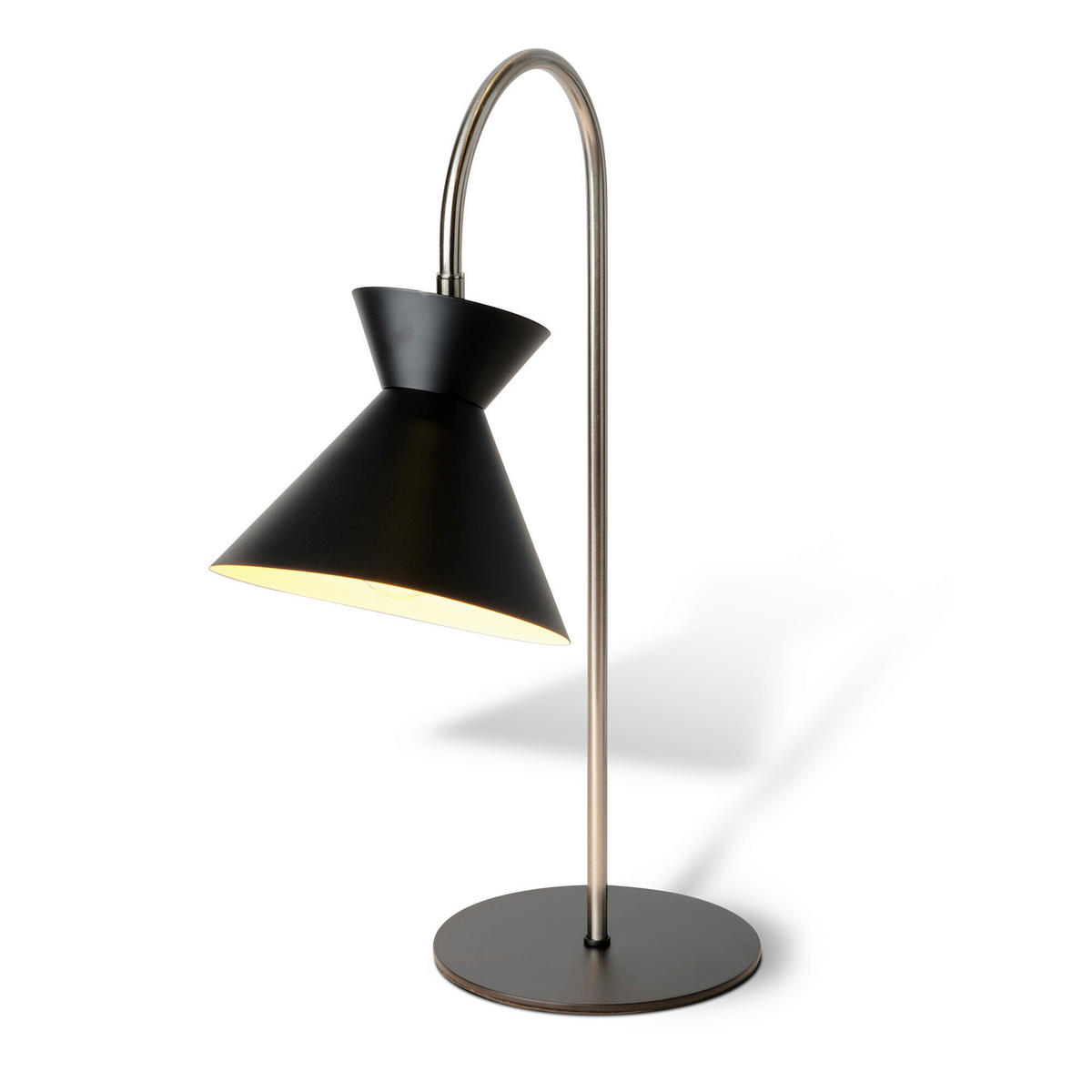 TISCHLEUCHTE 20/38/56 cm   - Schwarz, Basics, Metall (20/38/56cm) - Osram
