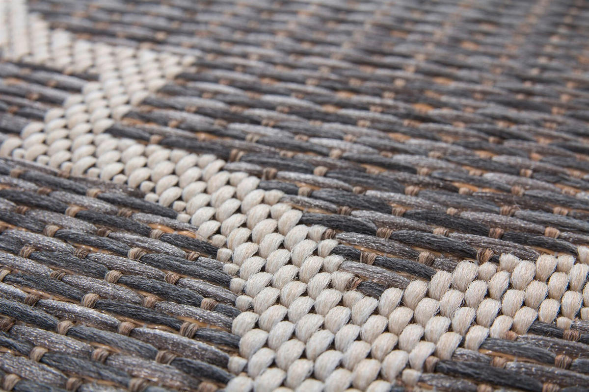 FLACHWEBETEPPICH 160/230 cm Indonesia - Batu Grau Grau  - Grau, KONVENTIONELL, Textil (160/230cm)