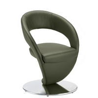 STUHL  in Stahl Mikrofaser  - Dunkelgrün/Edelstahlfarben, Design, Textil/Metall (62/86/61cm) - Moderano