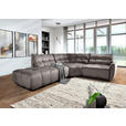 ECKSOFA Grau Flachgewebe  - Schwarz/Grau, MODERN, Kunststoff/Textil (275/235cm) - Landscape