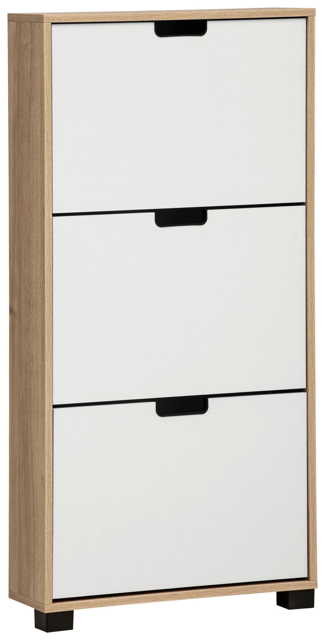 SCHUHKIPPER - Schwarz/Eiche Artisan, Design, Holzwerkstoff/Kunststoff (59,8/124/19,55cm) - MID.YOU