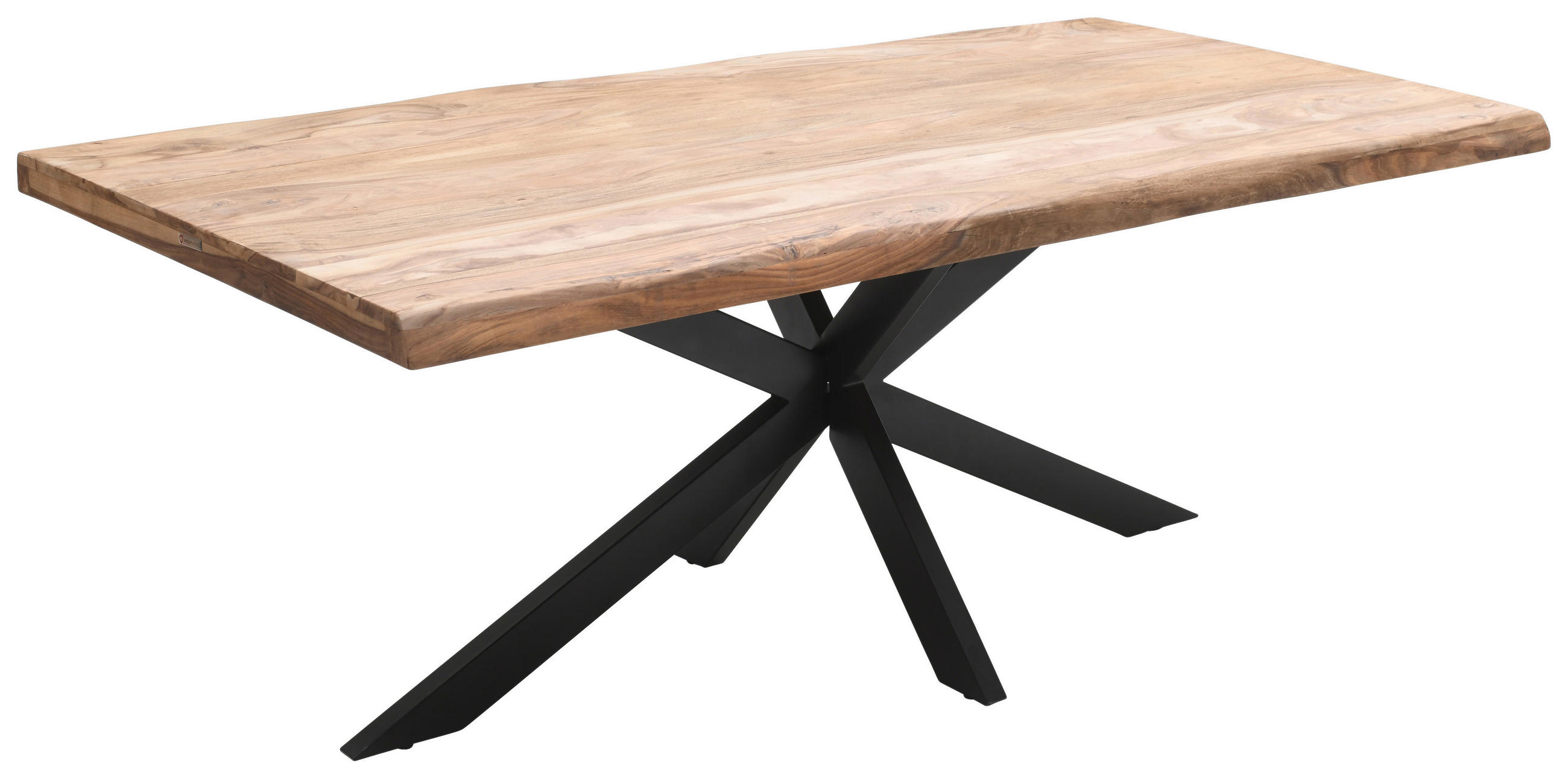 TISCHPLATTE Sheesham massiv Sheeshamfarben  - Sheeshamfarben, Design, Holz (180/90/5,5cm) - Landscape