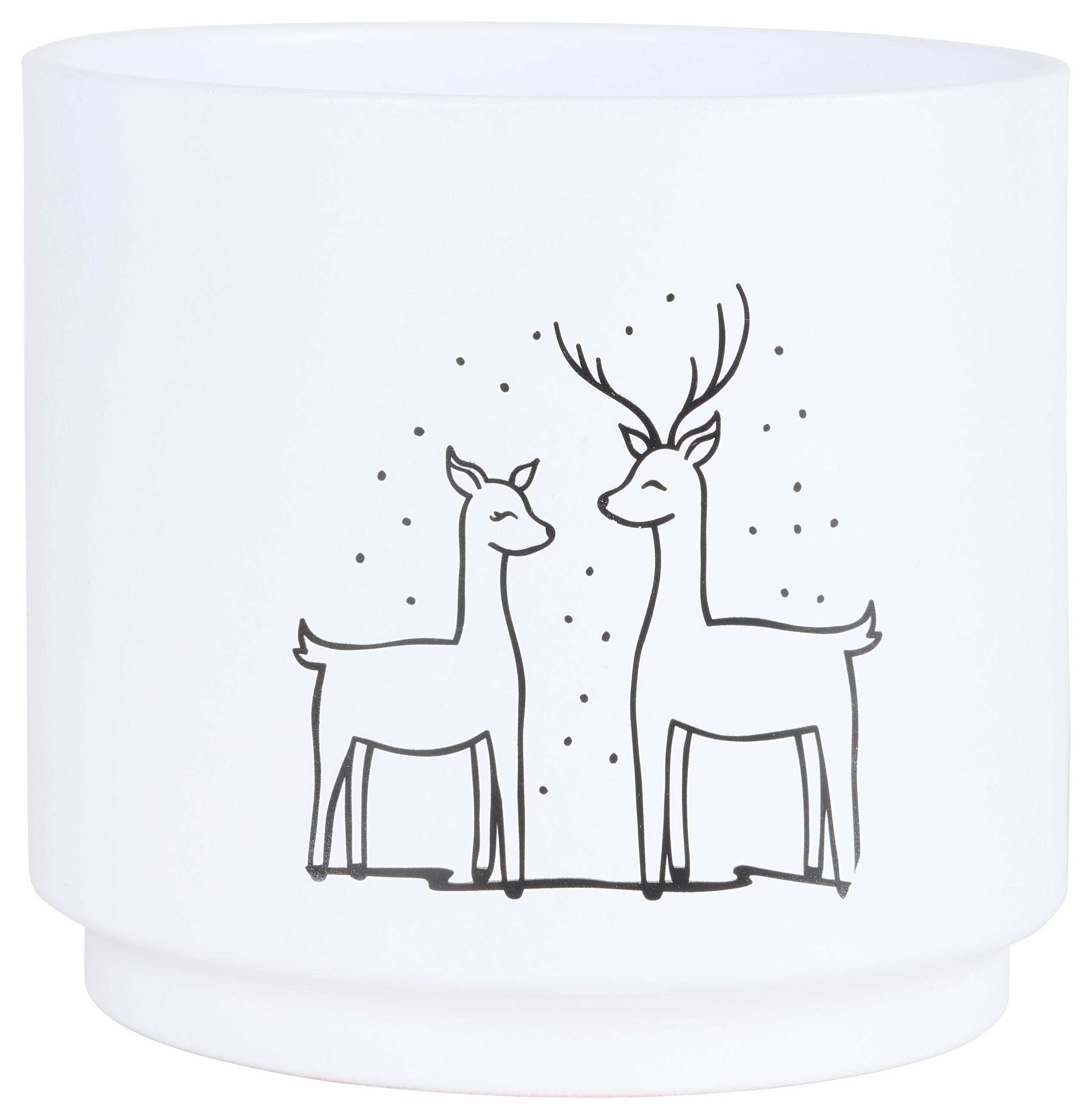 BLUMENTOPF  - Weiß, Basics, Keramik (13,5/13,5/11,2cm)