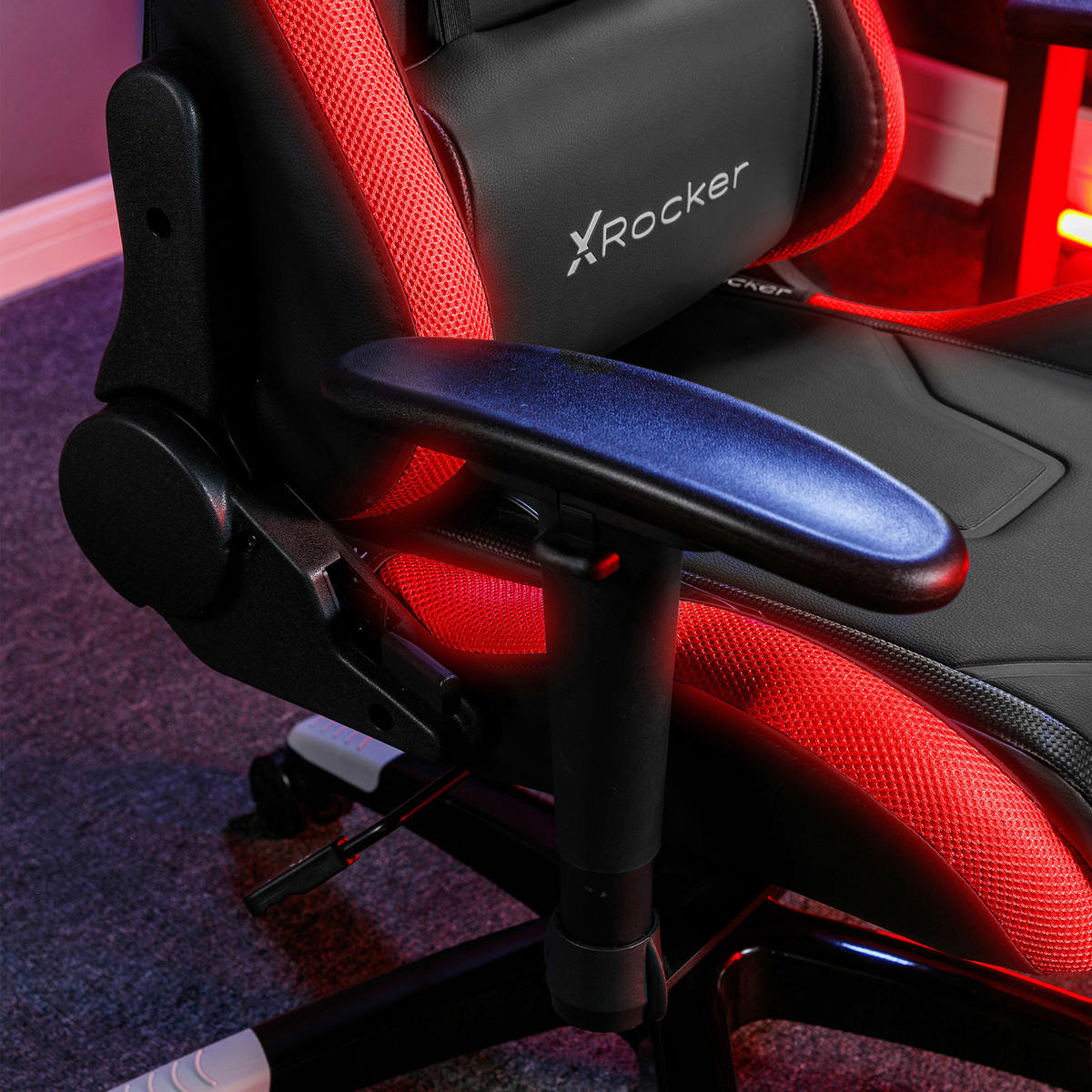 GAMINGSTUHL  in Lederlook Schwarz  - Schwarz, MODERN, Kunststoff/Textil (55/113/62,5cm) - X Rocker
