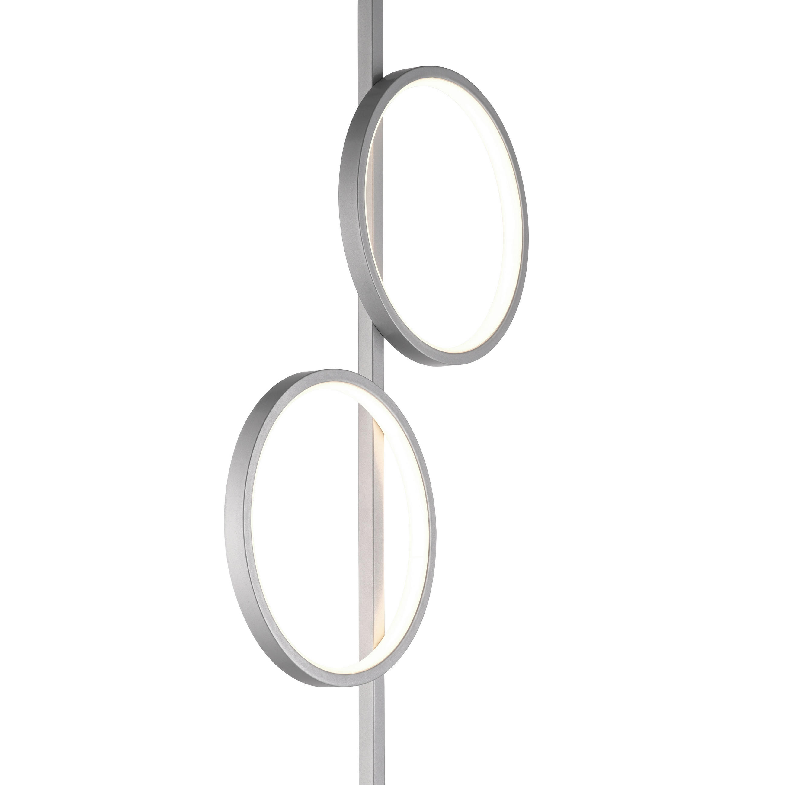 LED-Stehleuchte 40,5/21/151 cm    - Silberfarben, MODERN, Kunststoff/Metall (40,5/21/151cm)