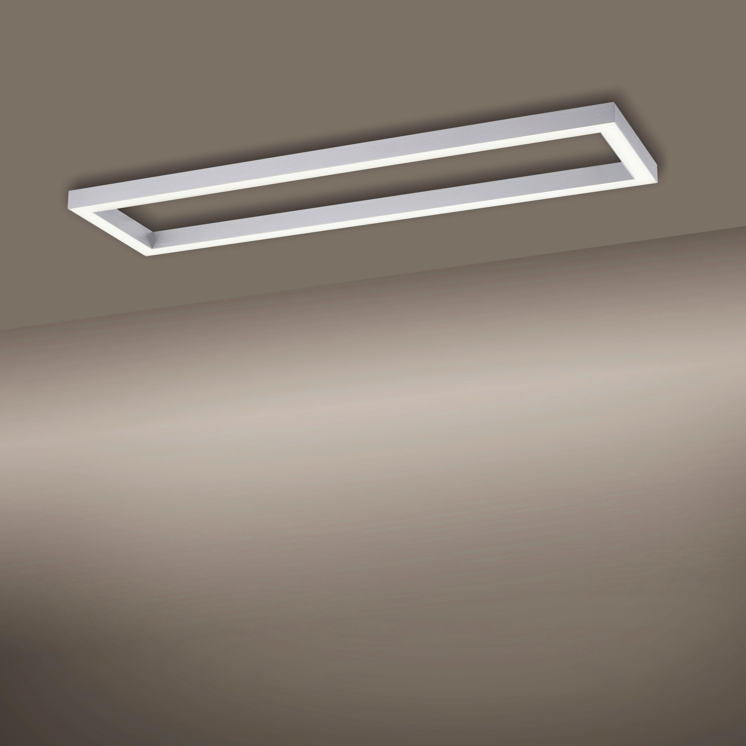 STROPNÍ LED SVÍTIDLO,  - barvy hliníku, Design, kov/plast (110/30cm)