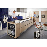 EINBAUKÜCHE  - Eichefarben, Design, Holzwerkstoff - Moderano