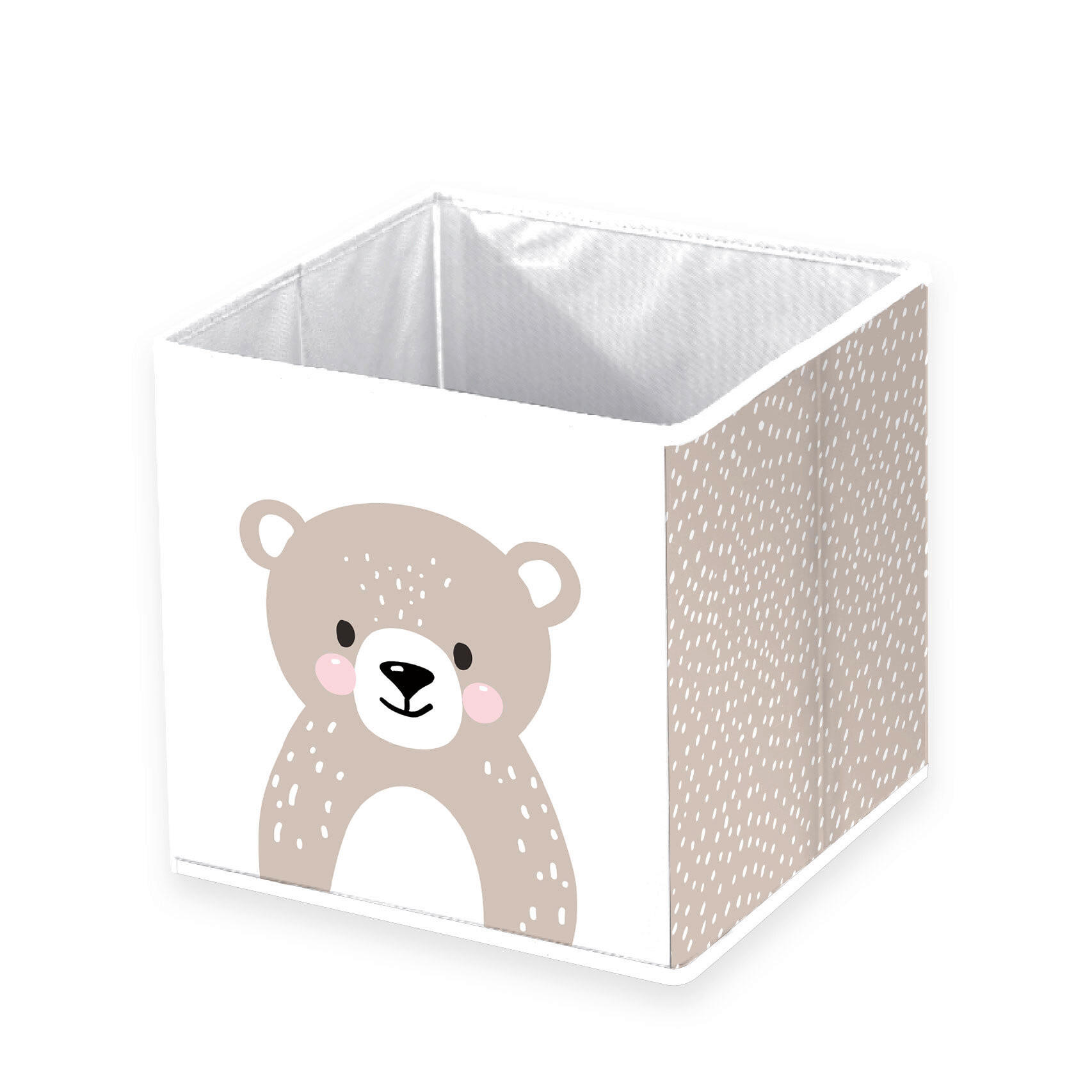 AUFBEWAHRUNGSBOX Woodland Crew  - Beigebraun/Weiß, Basics, Textil (30/30/30cm) - Herding