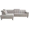 ECKSOFA in Webstoff Grau  216/302 cm  - Schwarz/Grau, Design, Holz/Textil (216/302cm) - Xora