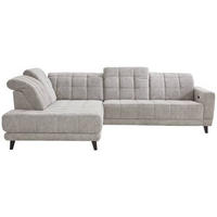 ECKSOFA Grau Webstoff  - Schwarz/Grau, Design, Holz/Textil (216/302cm) - Xora