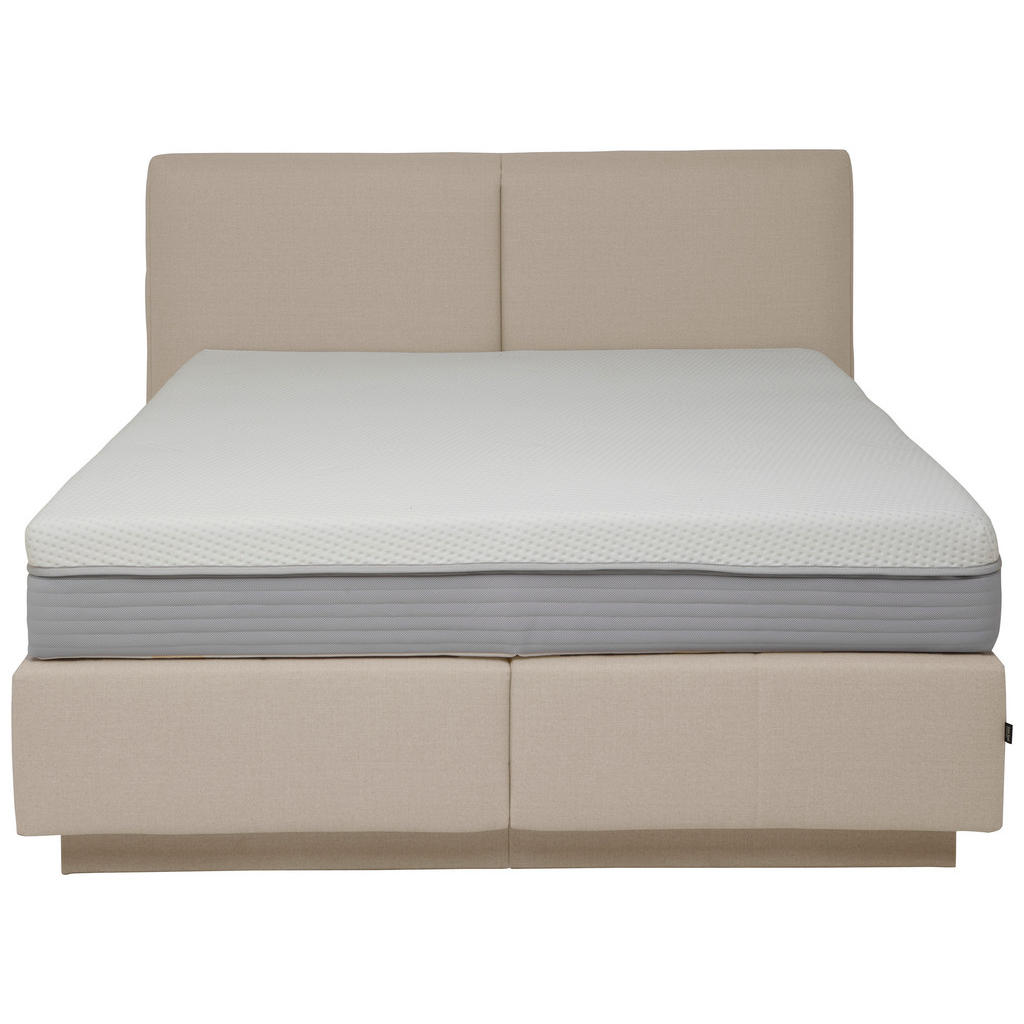 Thumbnail - Dieter Knoll Boxspringbett, Beige, Textil, H2 + H3, 7-Zonen, Höhe ca. 31 cm, 180x200 cm, Bettkasten, gepolstertes Kopfte...