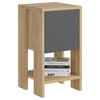 NACHTTISCH 30/55/30 cm  in Graphitfarben, Eichefarben  - Eichefarben/Graphitfarben, Design, Holzwerkstoff (30/55/30cm) - Livetastic