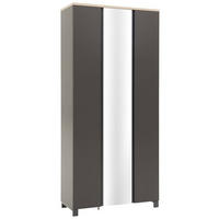 GARDEROBENSCHRANK Dieter Knoll  in 89/193/37 cm  - Eichefarben/Anthrazit, Design, Holz/Holzwerkstoff (89/193/37cm) - Dieter Knoll
