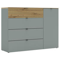 SIDEBOARD  in 136/99/41 cm  - Schwarz/Eiche Artisan, MODERN, Holzwerkstoff/Metall (136/99/41cm) - Voleo