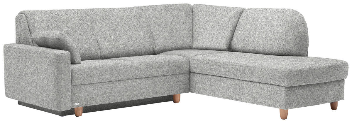 ECKSOFA  in Mikrovelours Naturfarben  227/208 cm  - Eichefarben/Rot, KONVENTIONELL, Holz/Textil (227/208cm) - Sedda