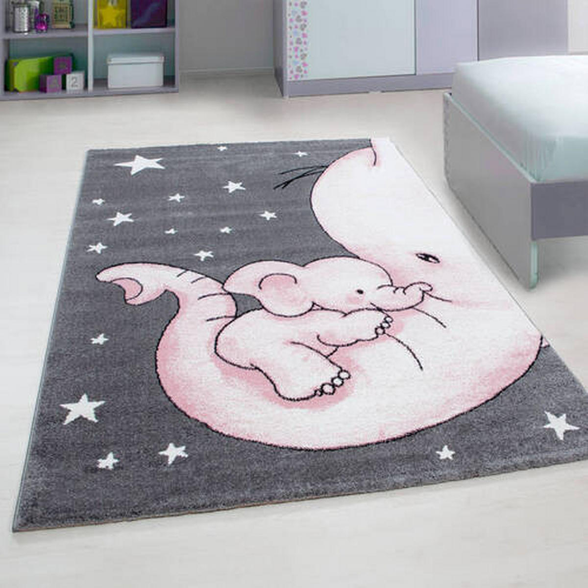 BARNMATTA 200/290 cm Kids  - vit/pink, Trend, textil (200/290cm) - Ben'n'jen