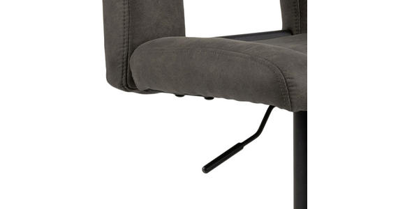 BARHOCKER in Anthrazit - Anthrazit/Schwarz, Design, Textil/Metall (41,5/94-115/52cm) - Carryhome