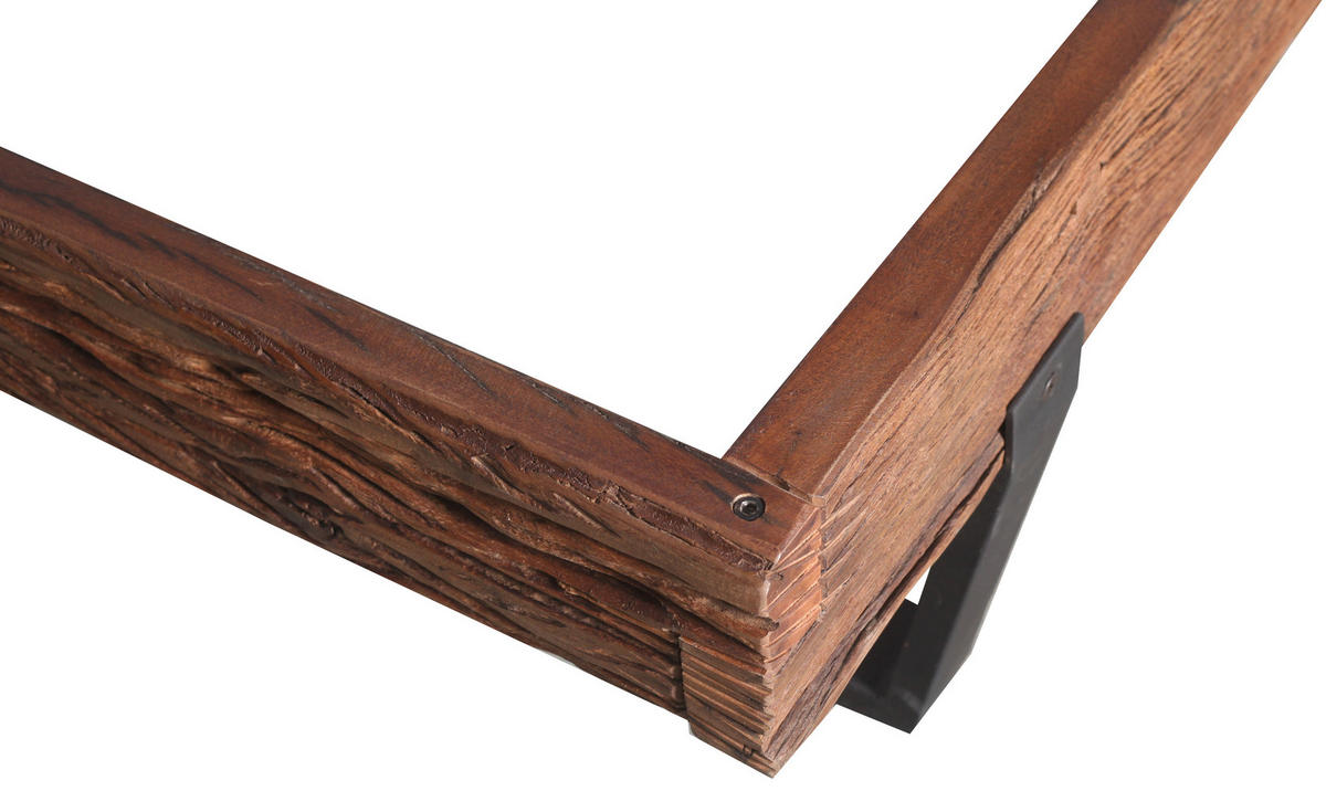 BALKENBETT 180/200 cm  in Braun, Schwarz   - Schwarz/Braun, MODERN, Holz/Metall (180/200cm) - MID.YOU