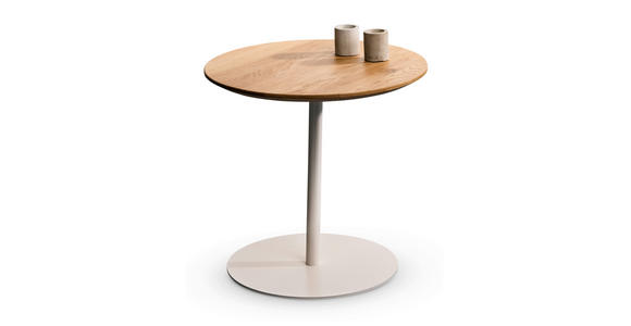 BEISTELLTISCH 50/50/49 cm Wildeiche massiv Wildeiche - Wildeiche, Design, Holz/Metall (50/50/49cm) - Xora
