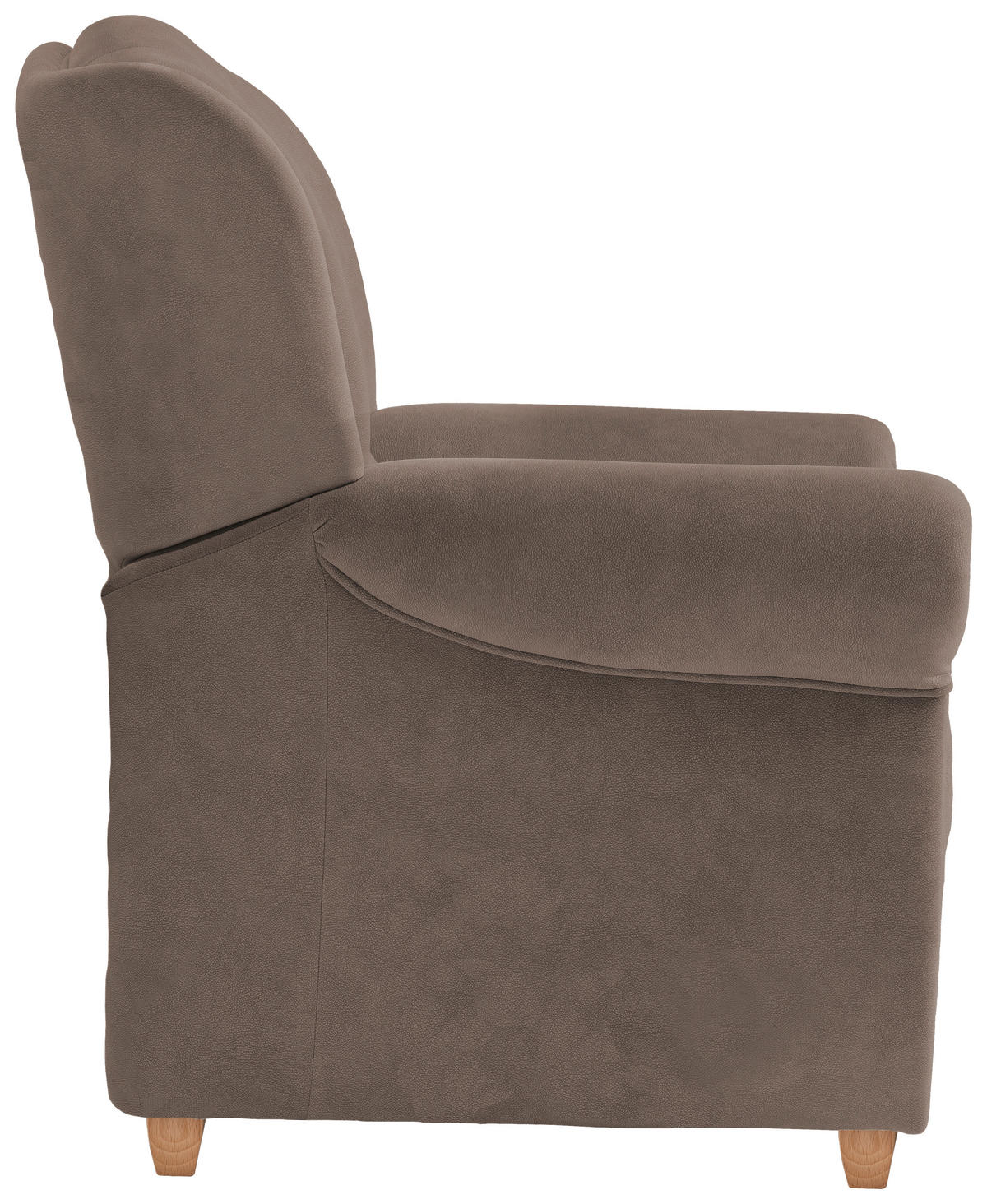 SESSEL Mikrofaser Braun  - Wildeiche/Braun, Konventionell, Holz/Textil (91/100/88cm) - Livetastic