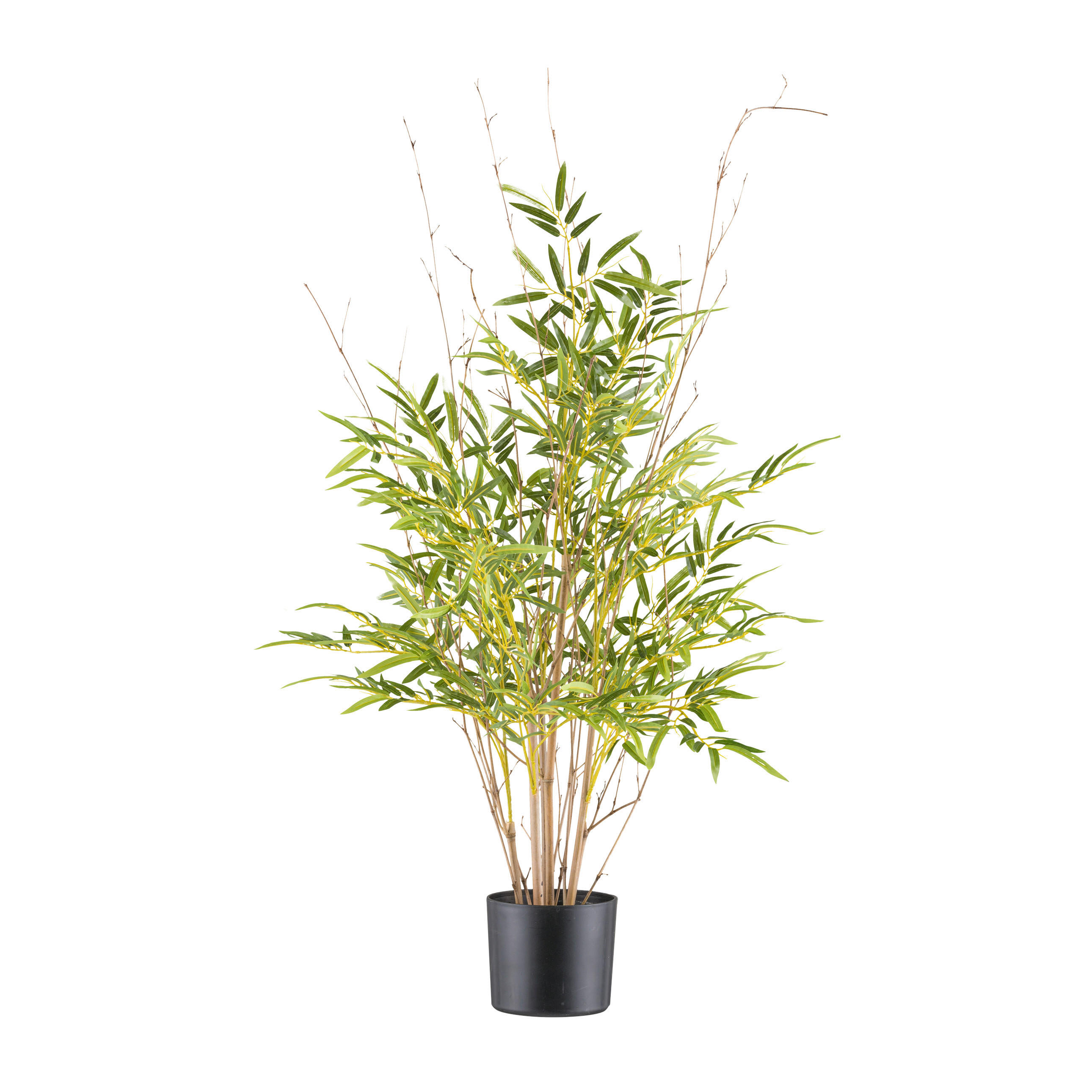 KUNSTPFLANZE Bambus 90 cm  - Schwarz/Naturfarben, Design, Naturmaterialien/Kunststoff (90cm) - P & B