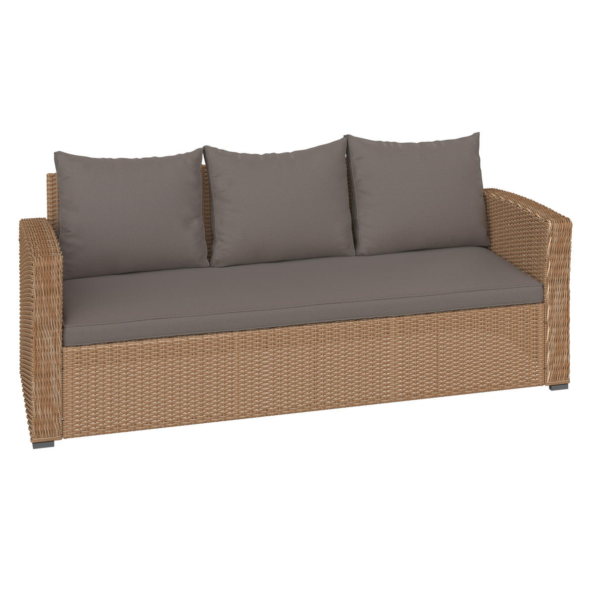 TERASOVÁ SEDACIA SÚPRAVA kov, plast - piesková, Modern, kov/plast (137/88/48/66.5cm) - Ambia Garden