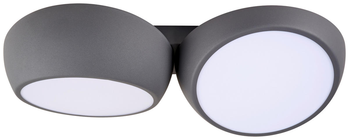 LED-DECKENLEUCHTE Bubbles 52/12,5/26 cm   - Anthrazit, LIFESTYLE, Metall (52/12,5/26cm) - Novel