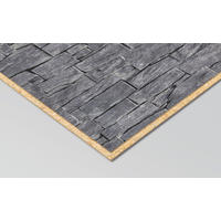DECOWALL NARVA SCHIEFER 3 Stück  - Grau, KONVENTIONELL, Holzwerkstoff (125/66/1.2cm) - Egger Holzwerkstoffe