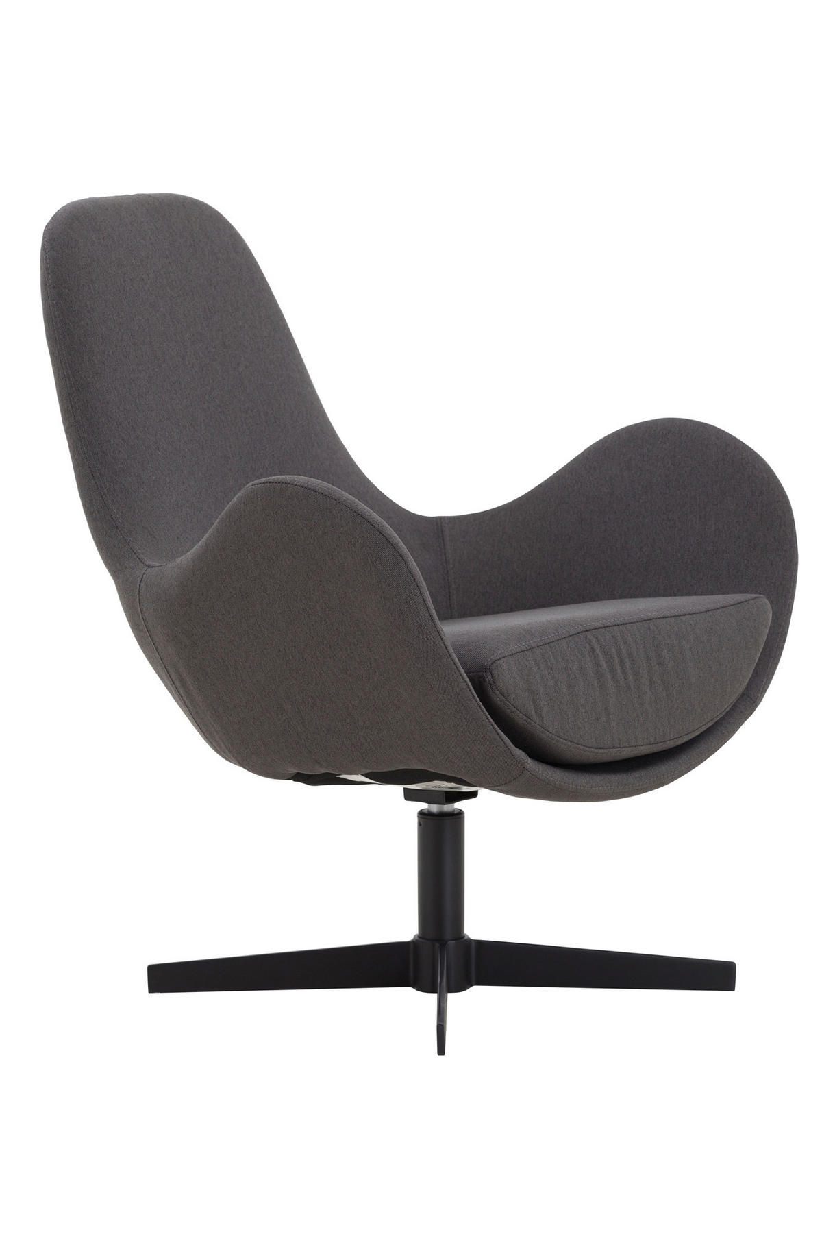 SESSEL in Webstoff Dunkelgrau  - Dunkelgrau/Schwarz, MODERN, Textil/Metall (68/77/57cm) - Livetastic