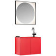 BADEZIMMER  in 70 cm  - Rot, Design, Glas/Holzwerkstoff (70cm) - Dieter Knoll