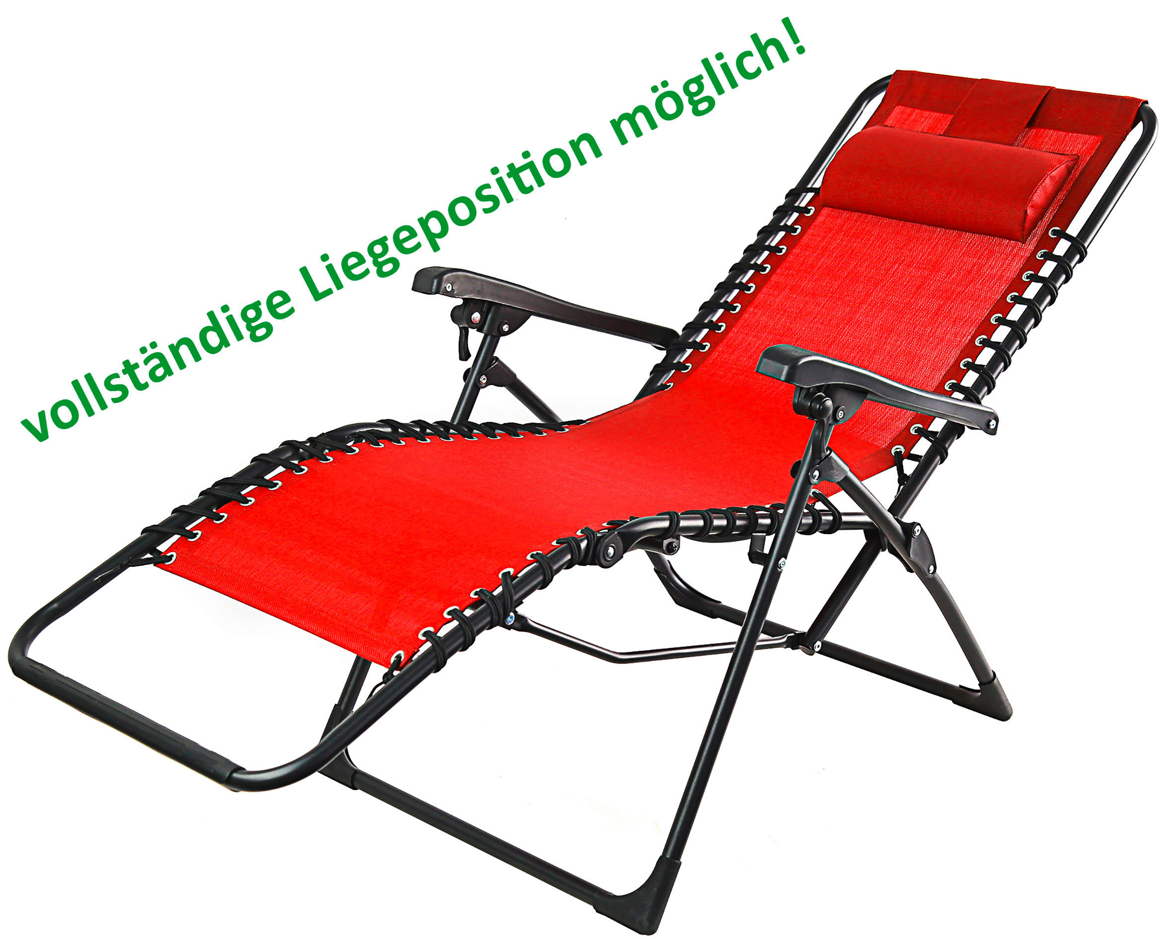 BÄDERLIEGE 84/109/65 cm  - Rot/Schwarz, Basics, Kunststoff (84/109/65cm) - Ambia Garden