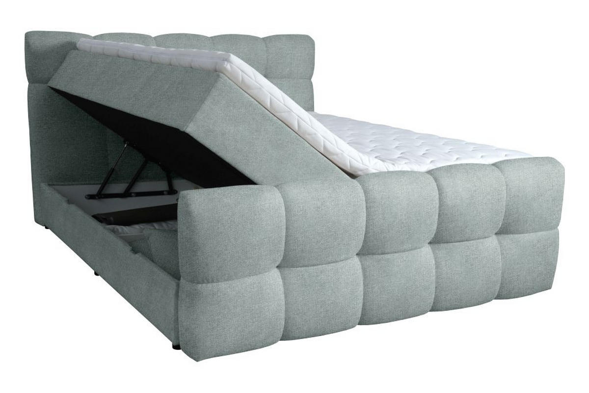 BOX KREVET     svetlosiva  - svetlosiva, Moderno, tekstil/drvo (165/110/220cm) - Hom`in