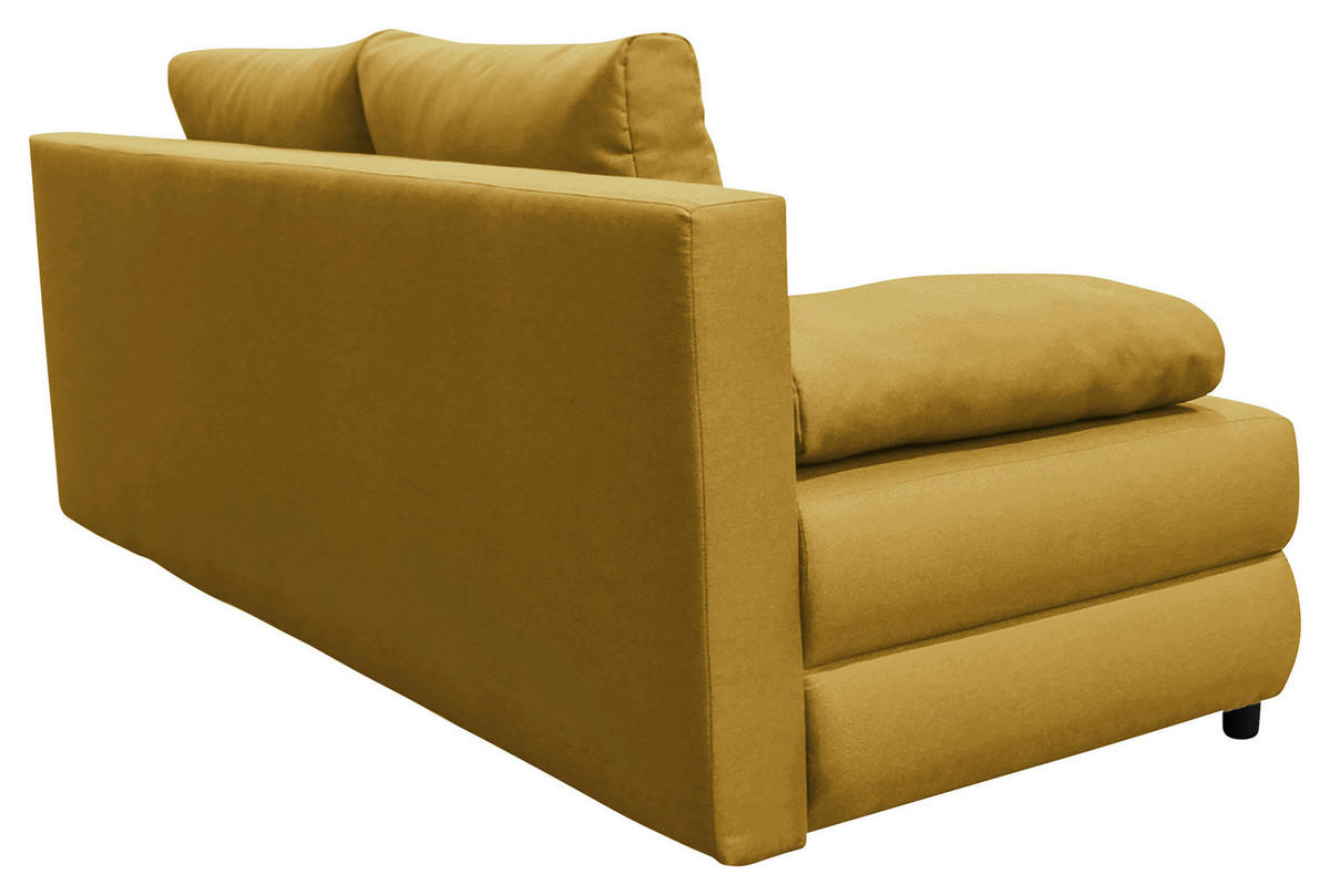 SCHLAFSOFA Webstoff Gelb  - Gelb/Schwarz, Design, Kunststoff/Textil (200/88/87cm) - P & B