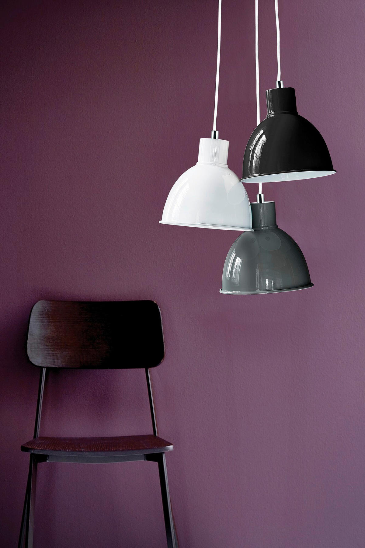 PENDELLEUCHTE Pop 20/21.5/21.5 cm  - Schwarz, Design, Metall (20/21.5/21.5cm) - Nordlux