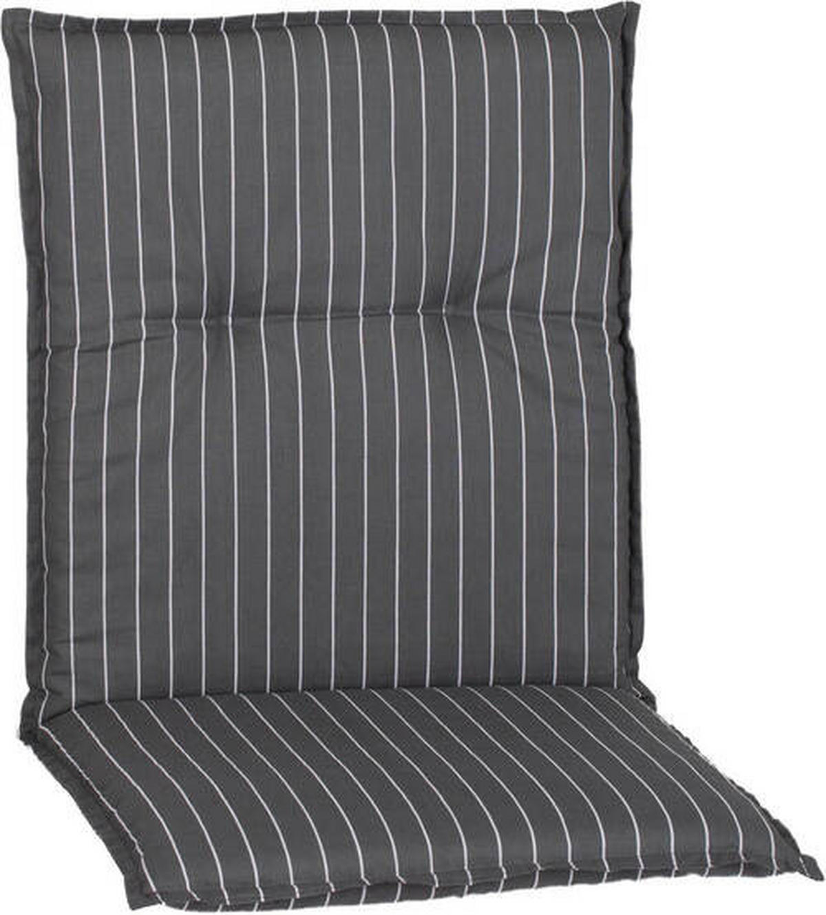 SADA VANKÚŠOV PRE STOLIČKU 4ks, 100/50/6 cm - sivá/biela, Basics, textil (100/50/6cm) - Gardenson