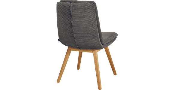 STUHL  Stoffauswahl, Typenauswahl, Gestellauswahl Cord  - Eichefarben/Anthrazit, Design, Holz/Textil (49/90/69cm) - Johann Jakob