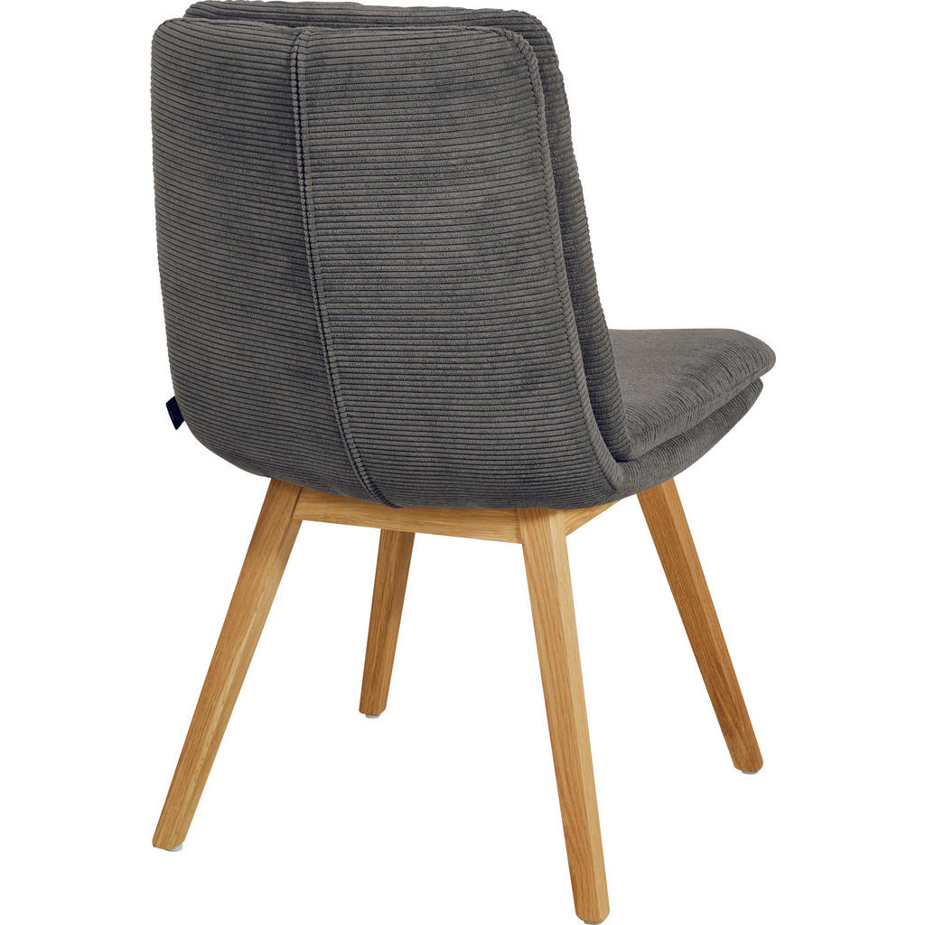 Thumbnail - Johann Jakob Stuhl, Anthrazit, Textil, Eiche, konisch, 49x90x69 cm, Blauer Engel, Goldenes M, Dgm, Oeko-Tex® Standard 10...