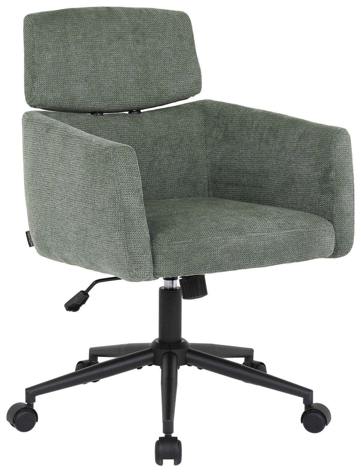 VRTLJIVI STOL les, kovina, umetna masa, tekstil zelena  - črna/zelena, Moderno, kovina/umetna masa (62/92/100/63cm) - MID.YOU