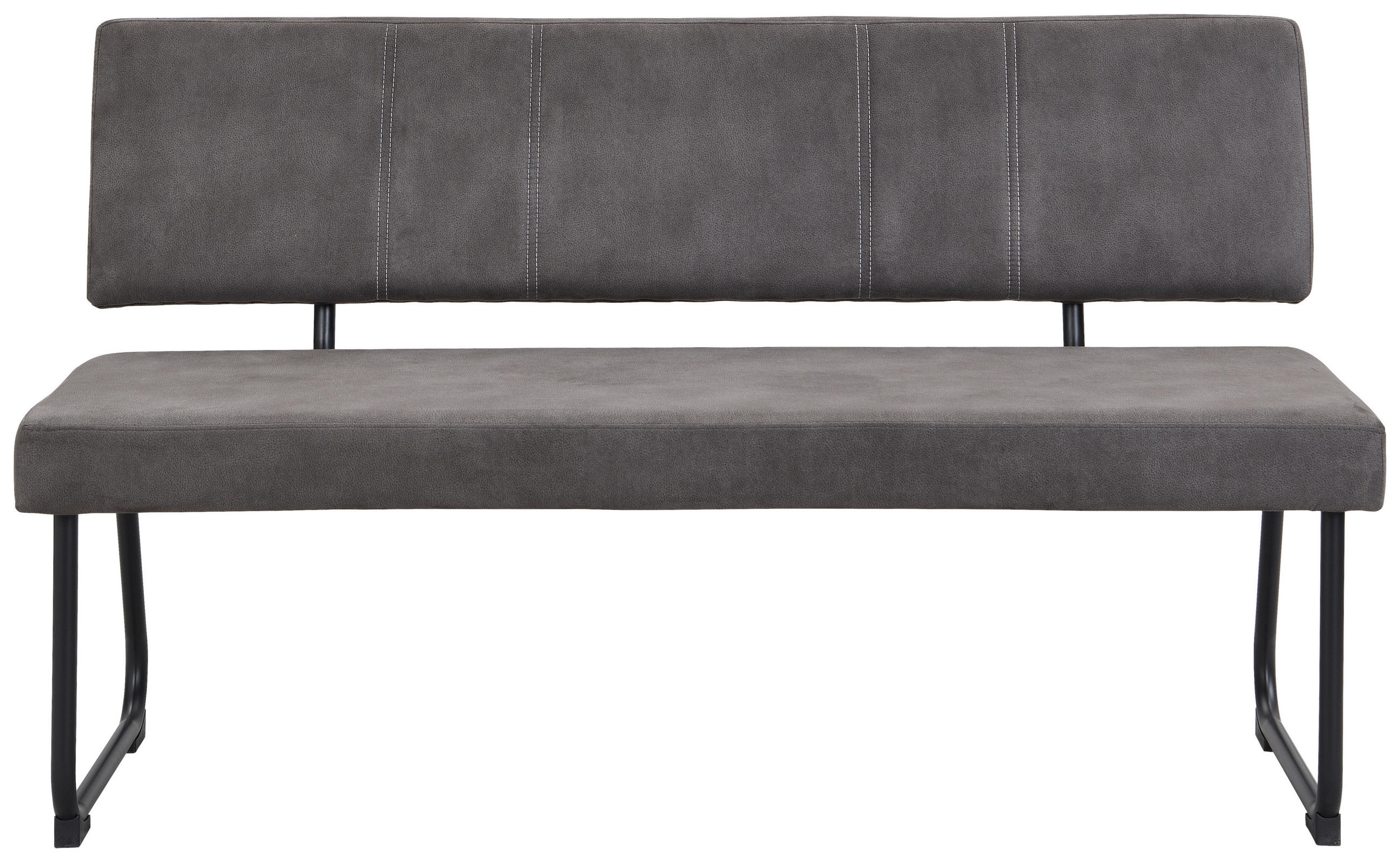 SITZBANK 140/85/59 cm Webstoff Anthrazit  - Anthrazit/Beige, Design, Textil/Metall (140/85/59cm) - Boxxx