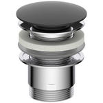 ABLAUFVENTIL  - Chromfarben/Schwarz, Basics, Metall (6,5cm) - Xora