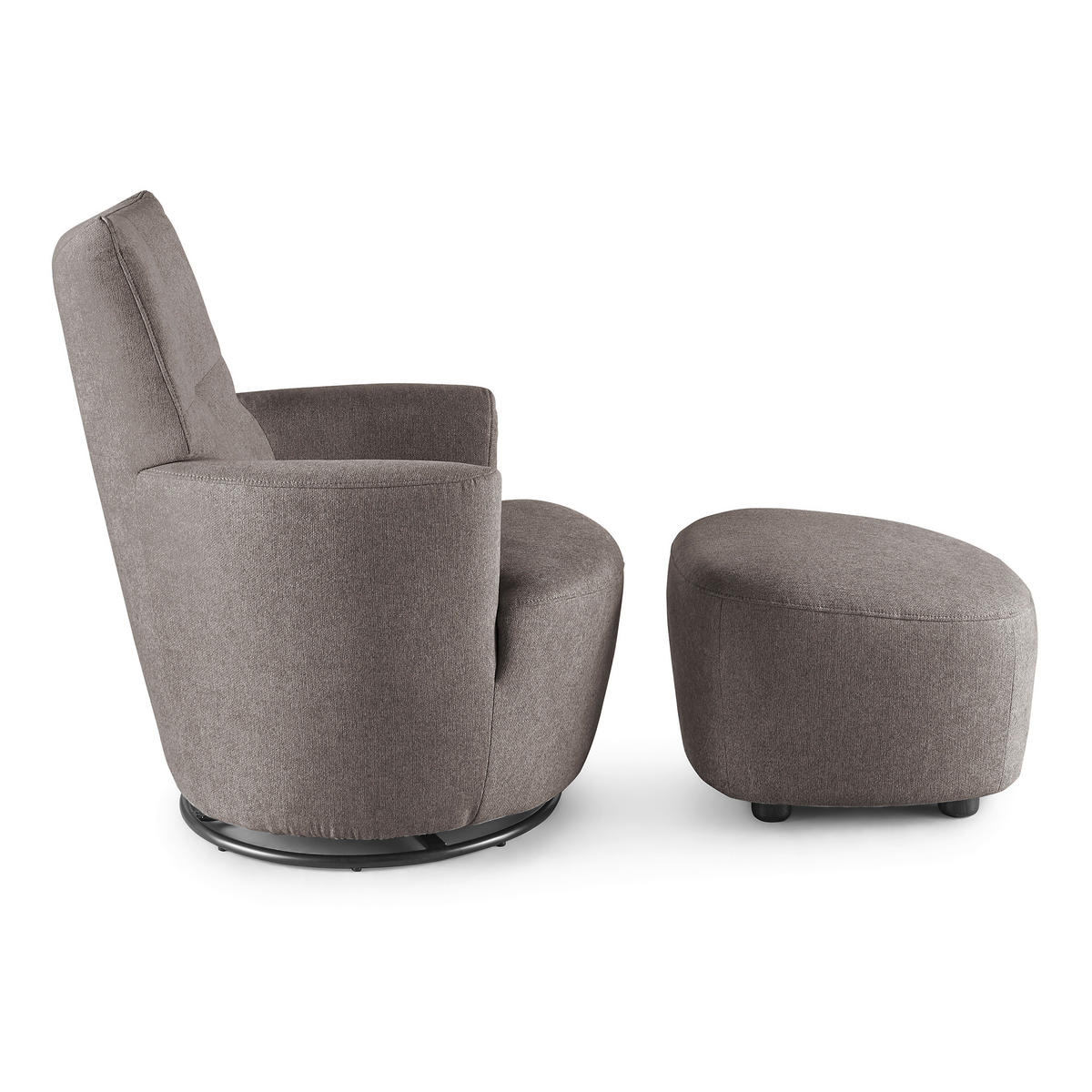 SESSEL Webstoff Grau    - Schwarz/Grau, Design, Textil/Metall (80/96/88cm) - SetOne by Musterring