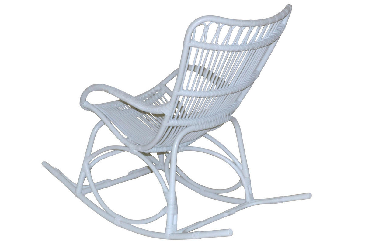 SCHAUKELSTUHL in Weiß  - Weiß, Natur, Holz (65/96/122cm) - MID.YOU