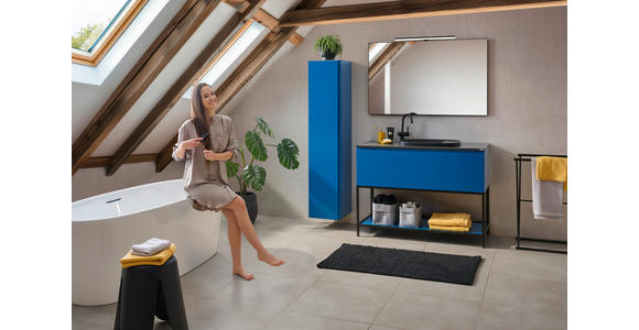 BADEZIMMER in 120 cm - Dunkelblau, Design, Glas/Holzwerkstoff (120cm) - Dieter Knoll