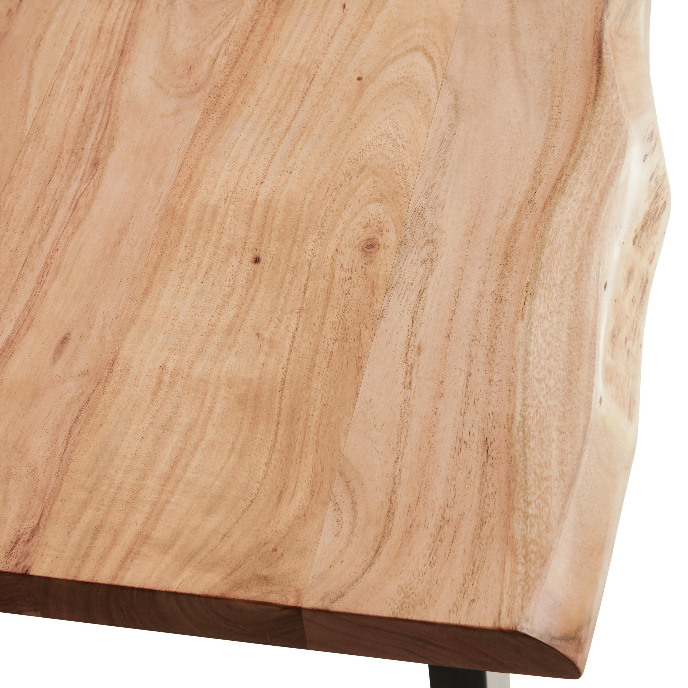 ESSTISCH in Holz, Metall  - Schwarz/Akaziefarben, Natur, Holz/Metall (140/76/80cm) - Livetastic