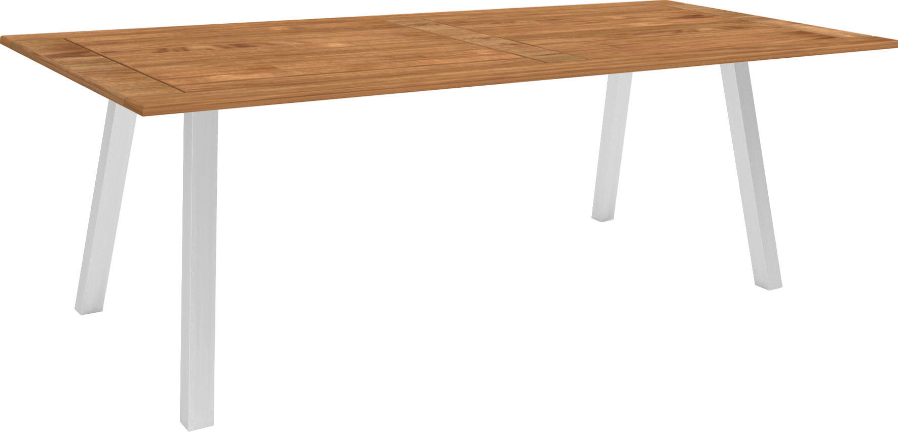 GARTENTISCH 220/100/75 cm  - Silberfarben/Teakfarben, MODERN, Holz/Metall (220/100/75cm) - Stern