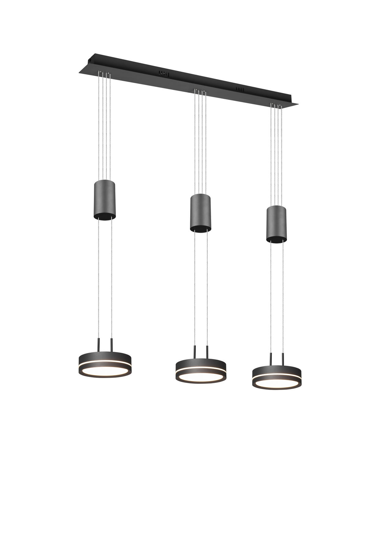SUSPENSION LED 85/14/180 cm    - Weiss/Anthrazit, Lifestyle, Kunststoff/Metall (85/14/180cm)