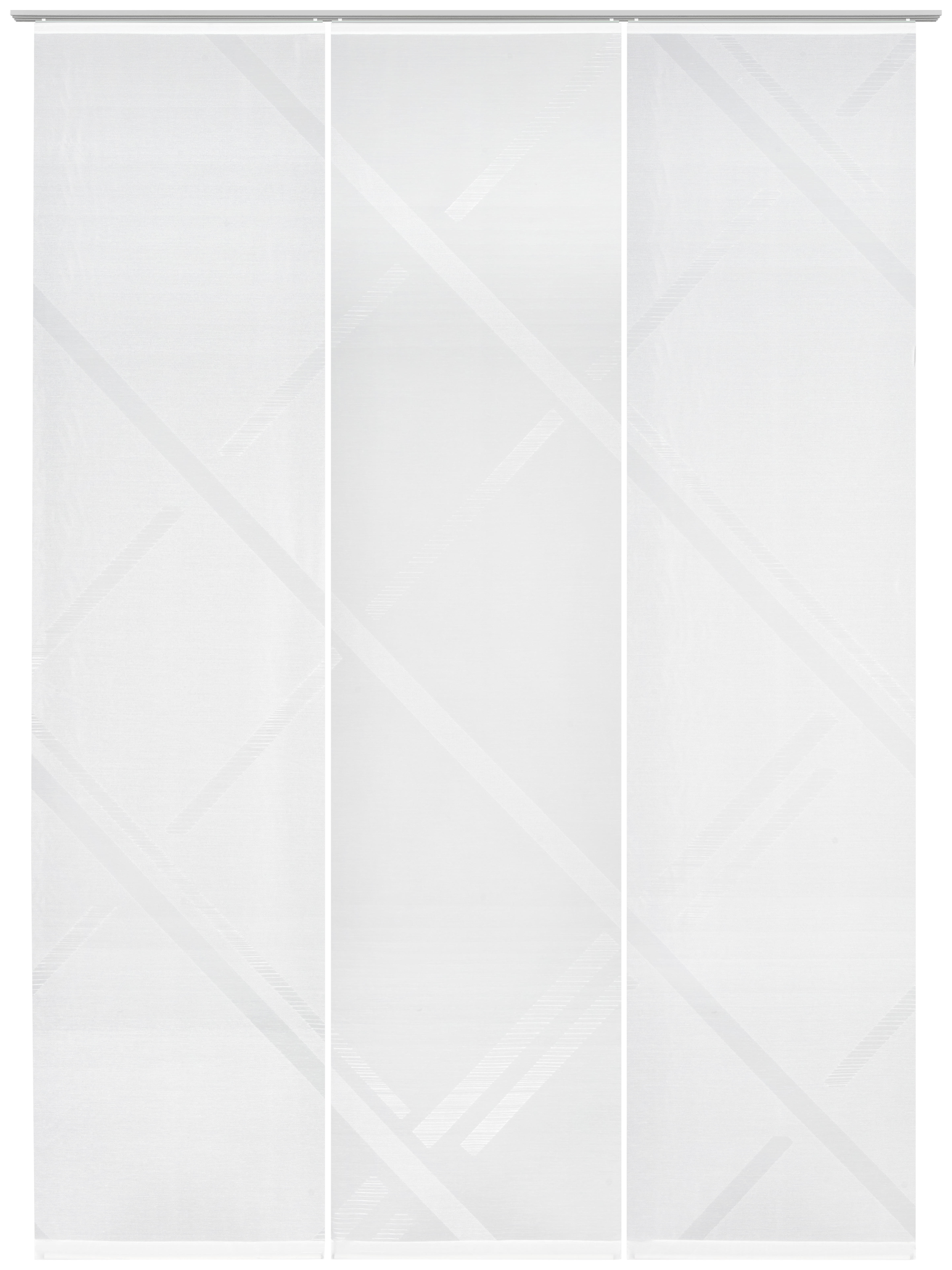 FLÄCHENVORHANG 3ER SET  3 Stück  halbtransparent   60/245 cm  - Weiß, Design, Textil (60/245cm) - Novel