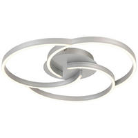 STROPNÍ LED SVÍTIDLO, 50/7,5 cm  - barvy stříbra, Trend, kov/plast (50/7,5cm) - Novel
