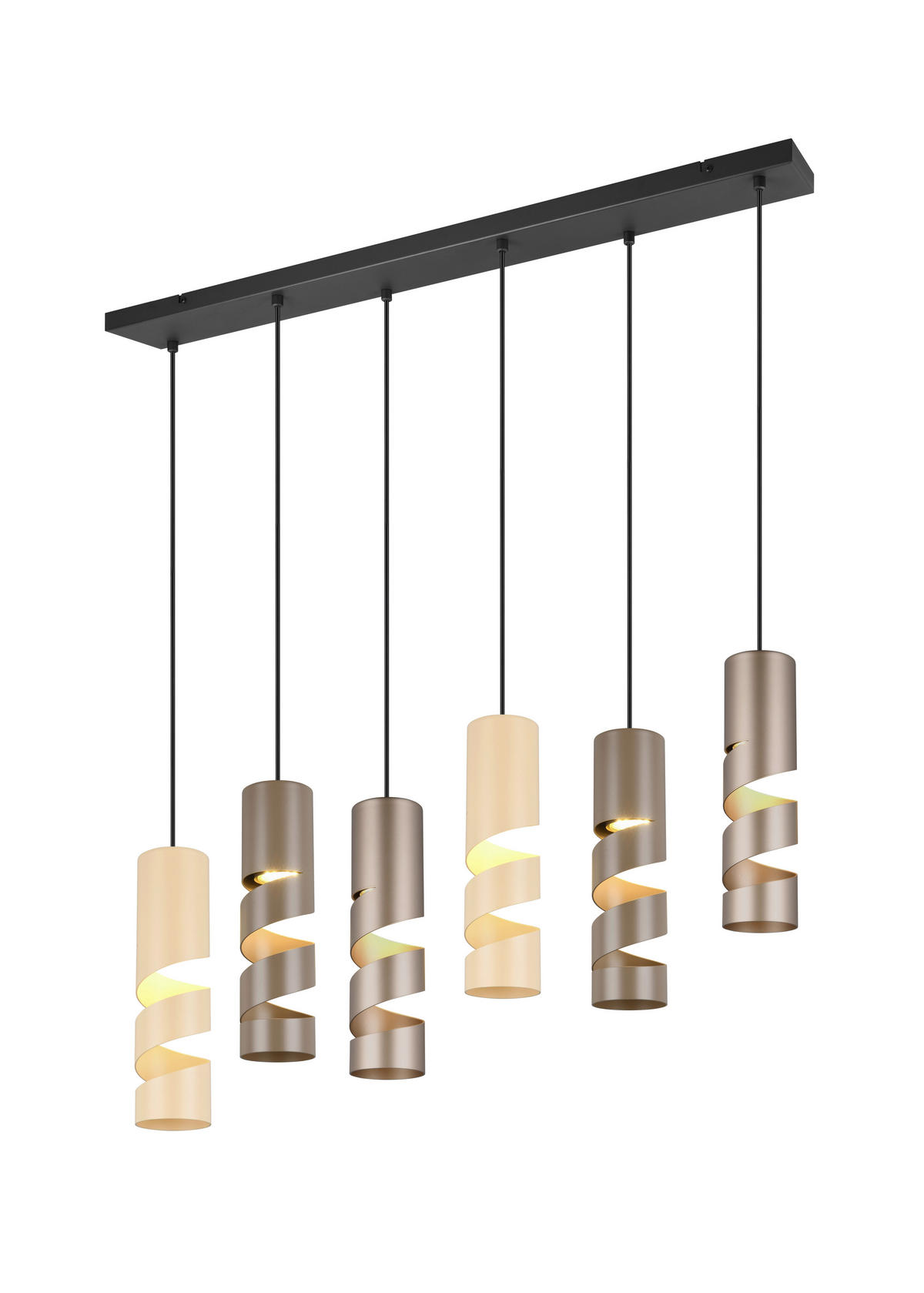 PENDELLAMPA 100/14/150 cm  - beige/brun, Klassisk, metall (100/14/150cm) - Trio Leuchten
