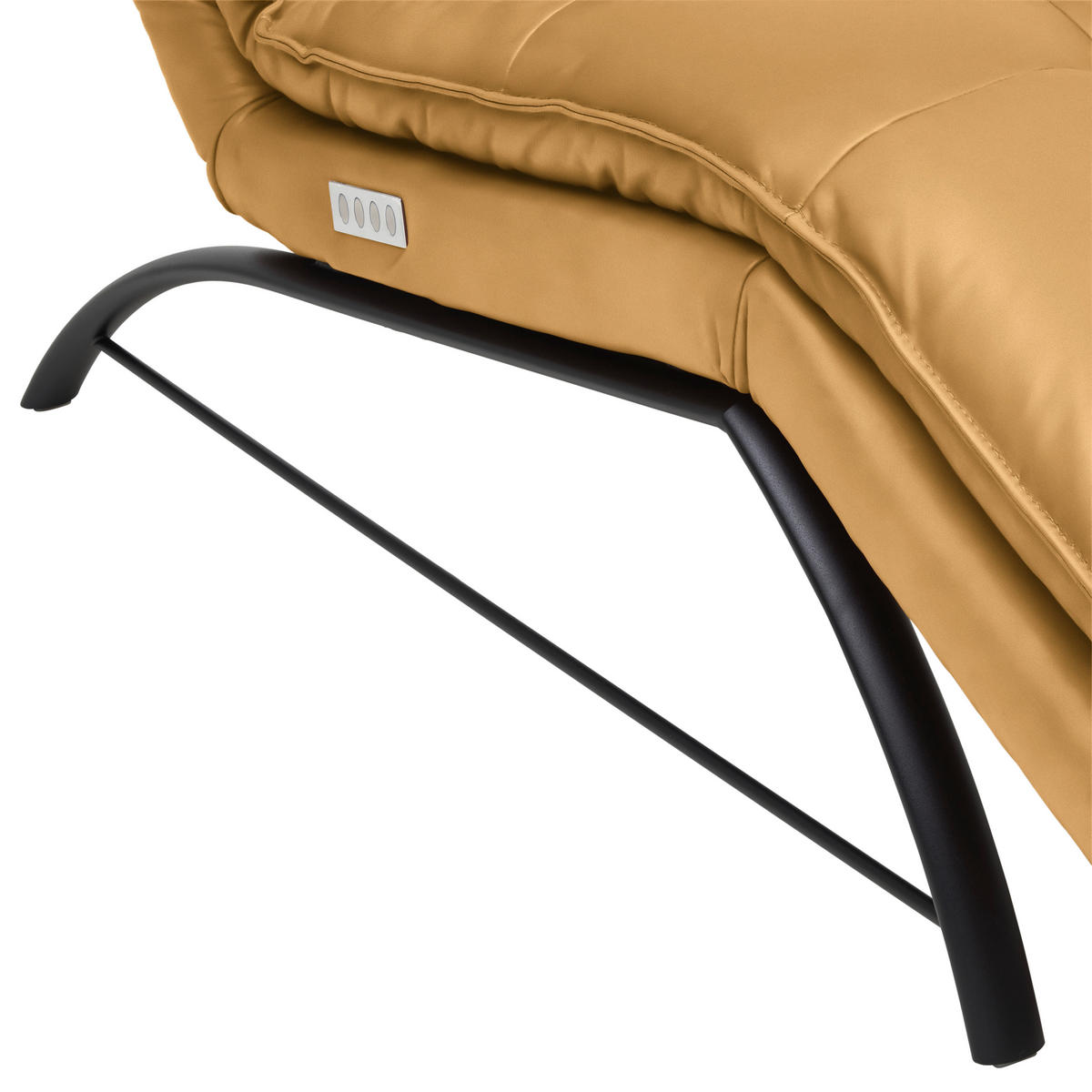 LIEGE Echtleder Currygelb  - Currygelb/Schwarz, Design, Leder/Metall (75/91/170cm) - Chilliano